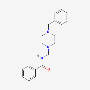 molecular formula C19H23N3O B11531259 N-[(4-benzylpiperazin-1-yl)methyl]benzamide 