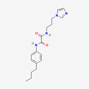 molecular formula C18H24N4O2 B11531545 N-(4-butylphenyl)-N'-[3-(1H-imidazol-1-yl)propyl]ethanediamide 
