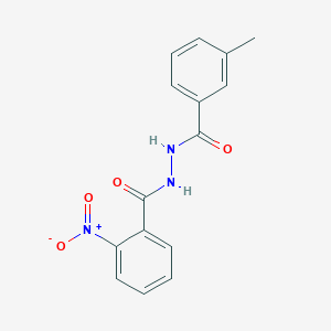 molecular formula C15H13N3O4 B11531651 N'-(3-Methylbenzoyl)-2-nitrobenzohydrazide 