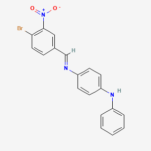 molecular formula C19H14BrN3O2 B11531706 N-[(E)-(4-bromo-3-nitrophenyl)methylidene]-N'-phenylbenzene-1,4-diamine 