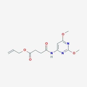 molecular formula C13H17N3O5 B11531785 Prop-2-en-1-yl 4-[(2,6-dimethoxypyrimidin-4-yl)amino]-4-oxobutanoate 