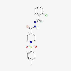 molecular formula C20H22ClN3O3S B11531933 N'-[(E)-(2-chlorophenyl)methylidene]-1-[(4-methylphenyl)sulfonyl]piperidine-4-carbohydrazide 