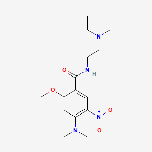 molecular formula C16H26N4O4 B11531934 N-[2-(Diethylamino)ethyl]-4-(dimethylamino)-2-methoxy-5-nitrobenzamide 