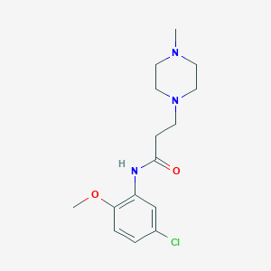 molecular formula C15H22ClN3O2 B11532064 N-(5-chloro-2-methoxyphenyl)-3-(4-methylpiperazin-1-yl)propanamide 