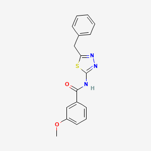 molecular formula C17H15N3O2S B11532084 N-(5-benzyl-1,3,4-thiadiazol-2-yl)-3-methoxybenzamide 