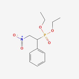 molecular formula C12H18NO5P B11532209 Diethyl (2-nitro-1-phenylethyl)phosphonate CAS No. 37909-65-2