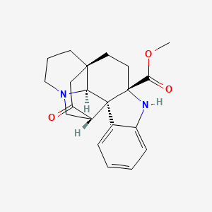 molecular formula C21H24N2O3 B1153356 Methyl demethoxycarbonylchanofruticosinate 