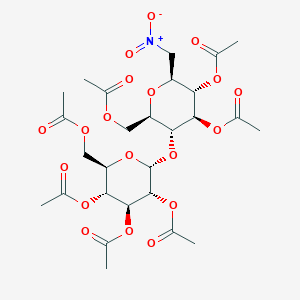 molecular formula C27H37NO19 B115336 Maltosylnitromethane heptaacetate CAS No. 154274-86-9