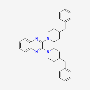 molecular formula C32H36N4 B11533950 2,3-Bis(4-benzylpiperidin-1-yl)quinoxaline 