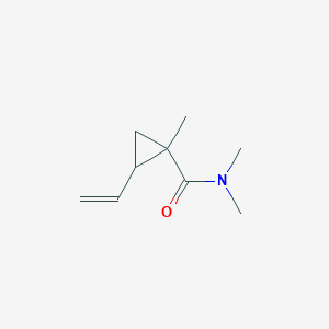 molecular formula C9H15NO B011534 Cyclopropanecarboxamide, 2-ethenyl-N,N,1-trimethyl-(9CI) CAS No. 110890-16-9
