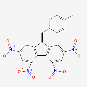 molecular formula C21H12N4O8 B11534324 9-(4-methylbenzylidene)-2,4,5,7-tetranitro-9H-fluorene 