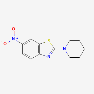 molecular formula C12H13N3O2S B11534420 Benzothiazole, 6-nitro-2-(1-piperidinyl)- CAS No. 73761-38-3