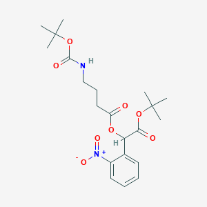 [2-[(2-Methylpropan-2-yl)oxy]-1-(2-nitrophenyl)-2-oxoethyl] 4-[(2-methylpropan-2-yl)oxycarbonylamino]butanoate