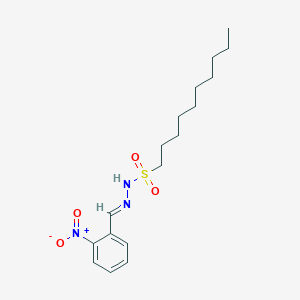 molecular formula C17H27N3O4S B11535372 N'-[(E)-(2-nitrophenyl)methylidene]decane-1-sulfonohydrazide 