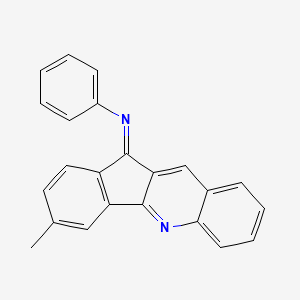 molecular formula C23H16N2 B11535399 N-[(11Z)-3-methyl-11H-indeno[1,2-b]quinolin-11-ylidene]aniline 