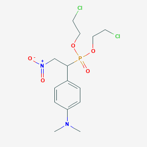 molecular formula C14H21Cl2N2O5P B11535815 Bis(2-chloroethyl) {1-[4-(dimethylamino)phenyl]-2-nitroethyl}phosphonate 