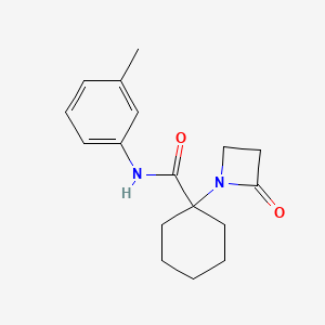 molecular formula C17H22N2O2 B11535831 N-(3-methylphenyl)-1-(2-oxoazetidin-1-yl)cyclohexanecarboxamide 