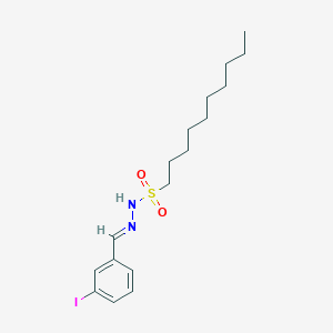molecular formula C17H27IN2O2S B11535951 N'-[(E)-(3-iodophenyl)methylidene]decane-1-sulfonohydrazide 