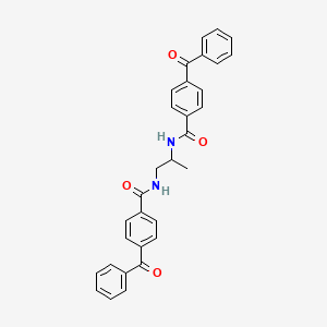 molecular formula C31H26N2O4 B11536052 N,N'-propane-1,2-diylbis[4-(phenylcarbonyl)benzamide] 