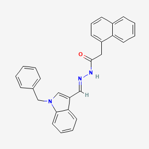 molecular formula C28H23N3O B11536429 N'-[(E)-(1-benzyl-1H-indol-3-yl)methylidene]-2-(naphthalen-1-yl)acetohydrazide 