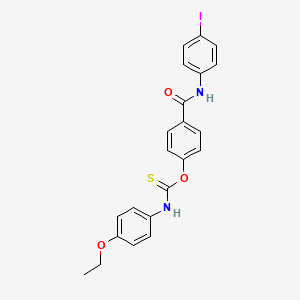 molecular formula C22H19IN2O3S B11536627 O-{4-[(4-iodophenyl)carbamoyl]phenyl} (4-ethoxyphenyl)carbamothioate 