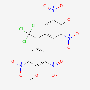 molecular formula C16H11Cl3N4O10 B11537238 2-Methoxy-1,3-dinitro-5-[2,2,2-trichloro-1-(4-methoxy-3,5-dinitrophenyl)ethyl]benzene 