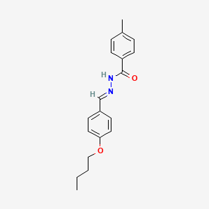 molecular formula C19H22N2O2 B11537240 N'-[(E)-(4-Butoxyphenyl)methylidene]-4-methylbenzohydrazide 