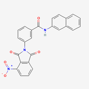molecular formula C25H15N3O5 B11537255 N-(naphthalen-2-yl)-3-(4-nitro-1,3-dioxo-1,3-dihydro-2H-isoindol-2-yl)benzamide 