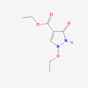 molecular formula C8H12N2O4 B115378 Ethyl 1-ethoxy-3-oxo-2,3-dihydro-1H-pyrazole-4-carboxylate CAS No. 145325-80-0