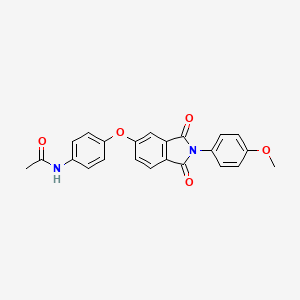 molecular formula C23H18N2O5 B11538017 N-(4-{[2-(4-methoxyphenyl)-1,3-dioxo-2,3-dihydro-1H-isoindol-5-yl]oxy}phenyl)acetamide 