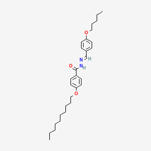 molecular formula C29H42N2O3 B11538217 4-(Decyloxy)-N'-[(E)-[4-(pentyloxy)phenyl]methylidene]benzohydrazide 
