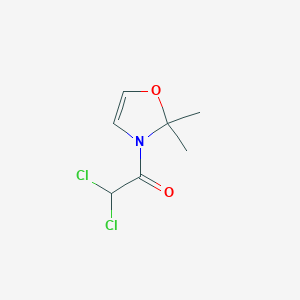 molecular formula C7H9Cl2NO2 B115383 Oxazole, 3-(dichloroacetyl)-2,3-dihydro-2,2-dimethyl-(9CI) CAS No. 145197-22-4