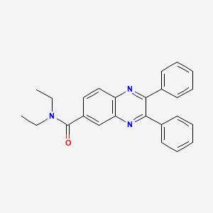 molecular formula C25H23N3O B11538746 N,N-diethyl-2,3-diphenylquinoxaline-6-carboxamide 