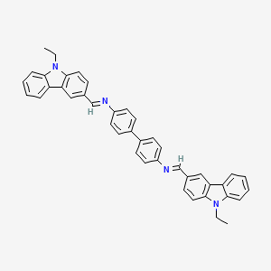 molecular formula C42H34N4 B11538933 N,N'-bis[(E)-(9-ethyl-9H-carbazol-3-yl)methylidene]biphenyl-4,4'-diamine 
