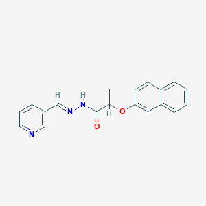 molecular formula C19H17N3O2 B11538978 2-(naphthalen-2-yloxy)-N'-[(E)-pyridin-3-ylmethylidene]propanehydrazide 
