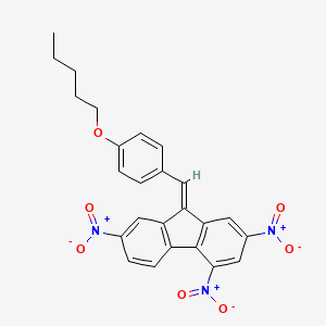 molecular formula C25H21N3O7 B11539022 (9E)-2,4,7-trinitro-9-[4-(pentyloxy)benzylidene]-9H-fluorene 