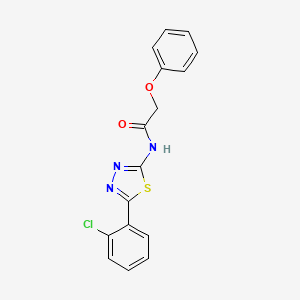 molecular formula C16H12ClN3O2S B11539026 N-[5-(2-chlorophenyl)-1,3,4-thiadiazol-2-yl]-2-phenoxyacetamide 
