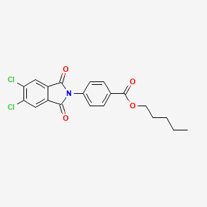 molecular formula C20H17Cl2NO4 B11539057 pentyl 4-(5,6-dichloro-1,3-dioxo-1,3-dihydro-2H-isoindol-2-yl)benzoate 