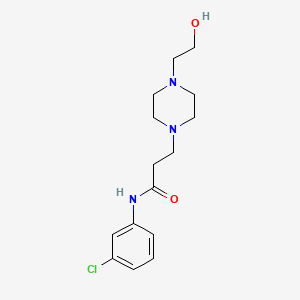 molecular formula C15H22ClN3O2 B11539076 N-(3-chlorophenyl)-3-[4-(2-hydroxyethyl)piperazin-1-yl]propanamide 