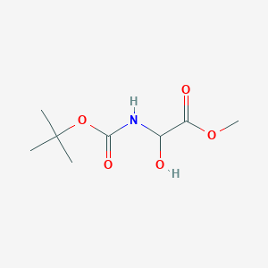 molecular formula C8H15NO5 B115392 Methyl 2-hydroxy-2-[(2-methylpropan-2-yl)oxycarbonylamino]acetate CAS No. 150749-03-4