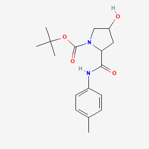 molecular formula C17H24N2O4 B11539219 Tert-butyl 4-hydroxy-2-[(4-methylphenyl)carbamoyl]pyrrolidine-1-carboxylate 
