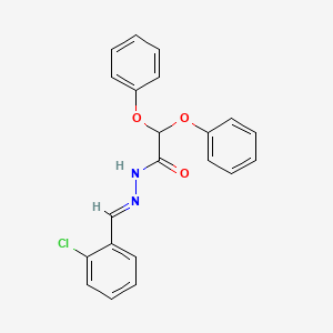 molecular formula C21H17ClN2O3 B11539259 N'-[(E)-(2-chlorophenyl)methylidene]-2,2-diphenoxyacetohydrazide 