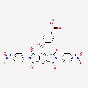 molecular formula C30H14N4O11 B11539311 4-{[2,6-Bis(4-nitrophenyl)-1,3,5,7-tetraoxo-1,2,3,5,6,7-hexahydropyrrolo[3,4-f]isoindol-4-yl]carbonyl}benzoic acid 