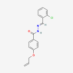molecular formula C17H15ClN2O2 B11539341 N'-[(E)-(2-chlorophenyl)methylidene]-4-(prop-2-en-1-yloxy)benzohydrazide 