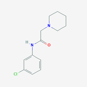 molecular formula C13H17ClN2O B11539425 1-Piperidineacetamide, N-(3-chlorophenyl)- CAS No. 38367-19-0