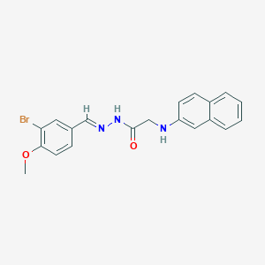 molecular formula C20H18BrN3O2 B11539427 N'-[(E)-(3-Bromo-4-methoxyphenyl)methylidene]-2-[(naphthalen-2-YL)amino]acetohydrazide 