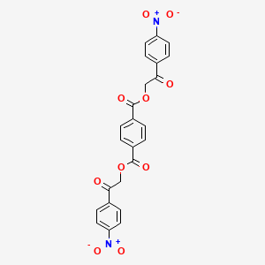 molecular formula C24H16N2O10 B11539588 Bis[2-(4-nitrophenyl)-2-oxoethyl] benzene-1,4-dicarboxylate 