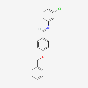 molecular formula C20H16ClNO B11539624 N-{(E)-[4-(benzyloxy)phenyl]methylidene}-3-chloroaniline 