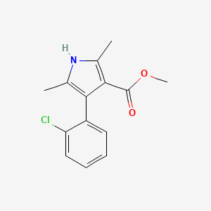 molecular formula C14H14ClNO2 B11539706 methyl 4-(2-chlorophenyl)-2,5-dimethyl-1H-pyrrole-3-carboxylate 