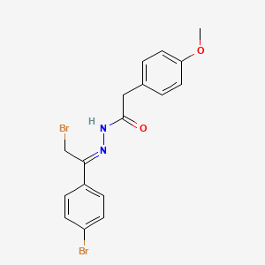 molecular formula C17H16Br2N2O2 B11539830 N'-[(1Z)-2-bromo-1-(4-bromophenyl)ethylidene]-2-(4-methoxyphenyl)acetohydrazide 